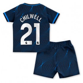 Chelsea Ben Chilwell #21 Borta Kläder Barn 2023-24 Kortärmad (+ Korta byxor)